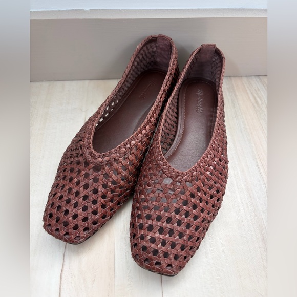Madewell Shoes - Madewell Mylie Ballet Woven Leather Flats size 6